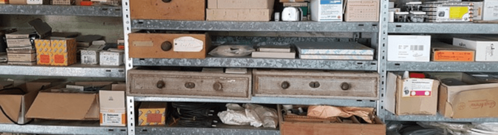 Organized garage shelves